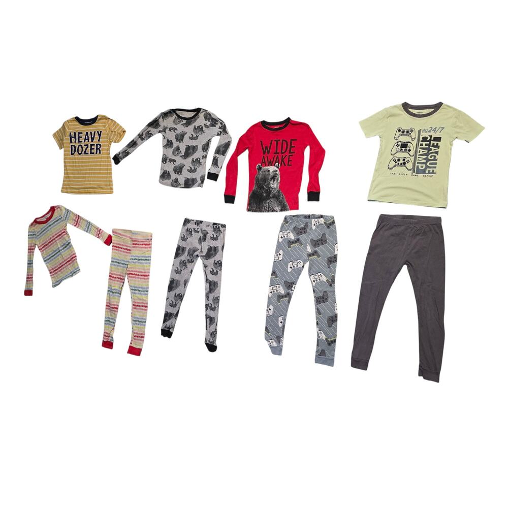 Boys 9 Piece Pajama Bundle Size 8